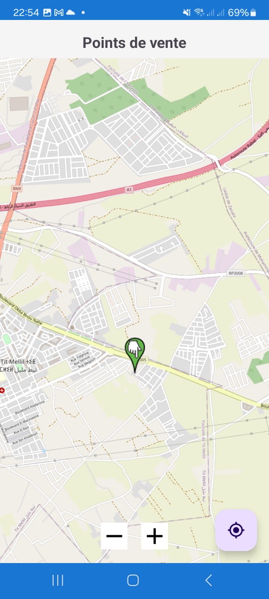 Carte des ventes